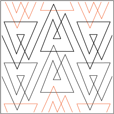 Prism Peaked - 8.5” Paper Pantograph - Maple Leaf Quilting Company Ltd.