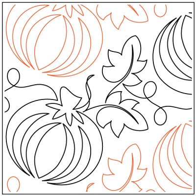 Pumpkin Spice - 10.5" Paper Pantograph - Maple Leaf Quilting Company Ltd.