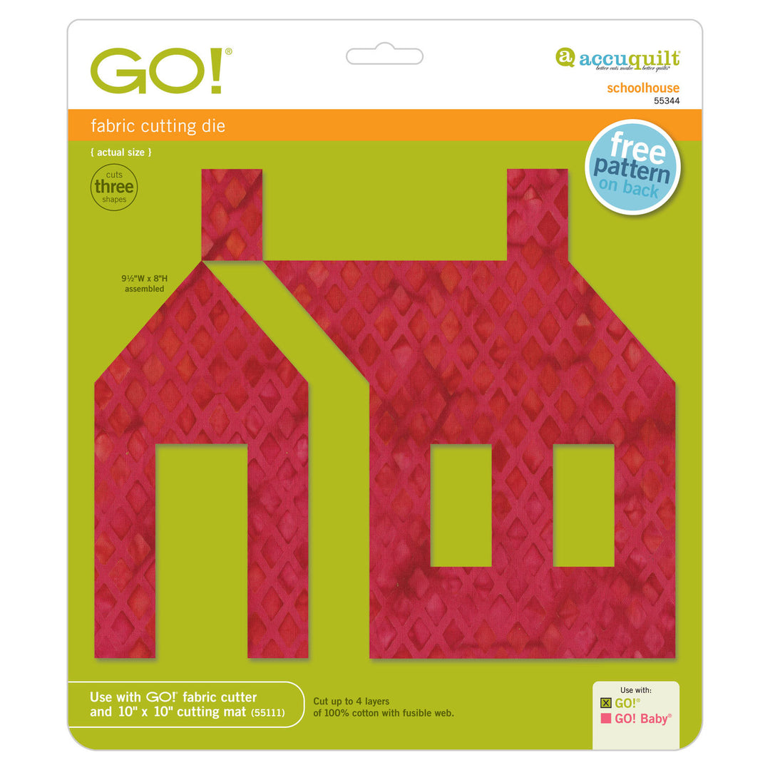 GO! Schoolhouse Die (55344)-Accuquilt-Accuquilt-Maple Leaf Quilting Company Ltd.