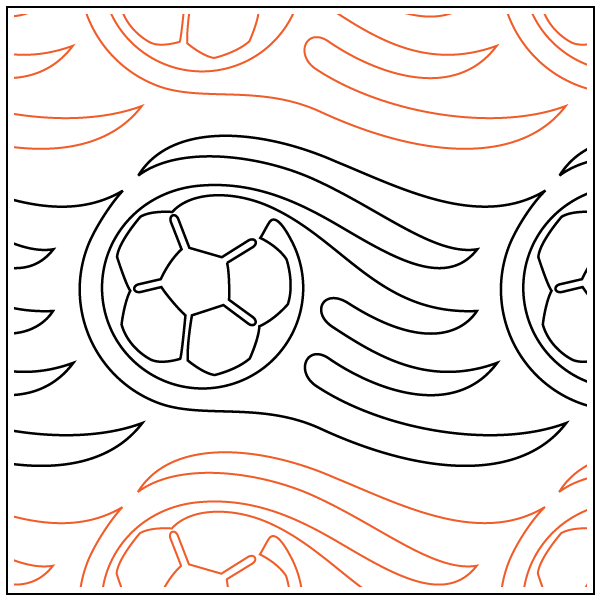 Soccer Ball UE - 8.5” Paper Pantograph - Maple Leaf Quilting Company Ltd.