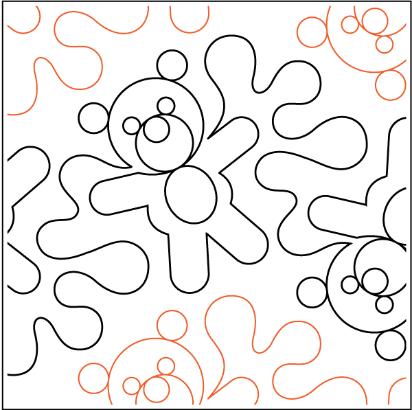 Ted - 10” Paper Pantograph - Maple Leaf Quilting Company Ltd.