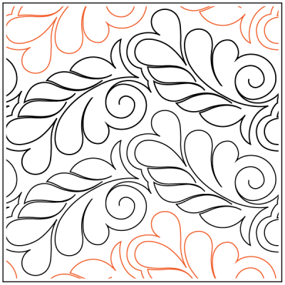 Teresa's Twirl - 7.75” Paper Pantograph - Maple Leaf Quilting Company Ltd.