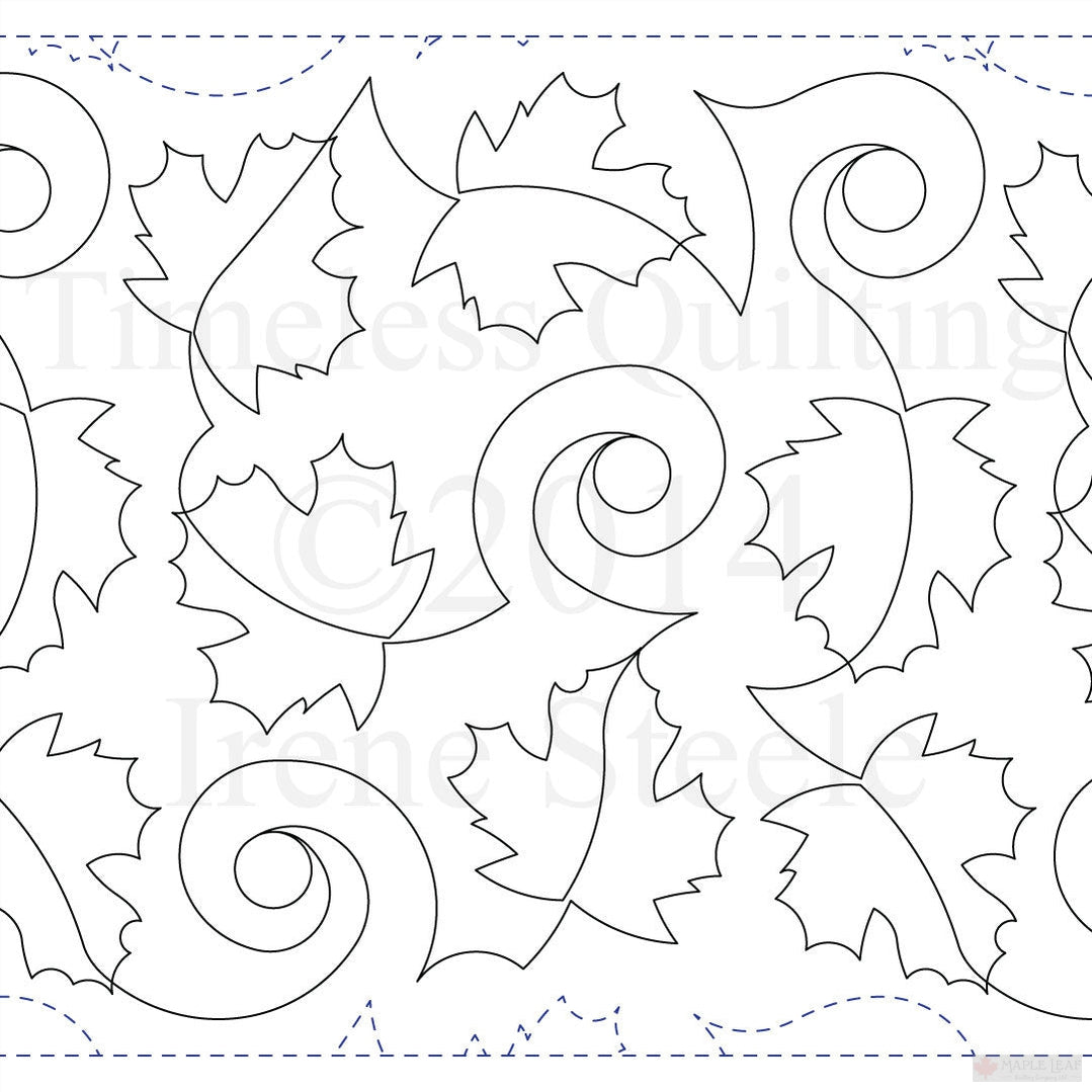 Timeless Maple Leaf – 12” Paper Pantograph - Maple Leaf Quilting Company Ltd.