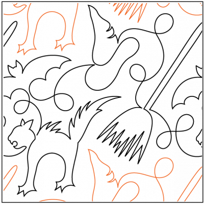 Trick Or Treat - 13.25” Paper Pantograph - Maple Leaf Quilting Company Ltd.