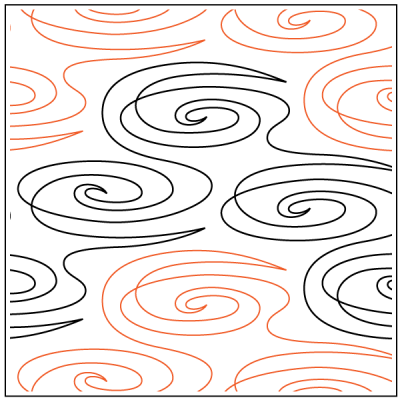 Undertow - 10” Paper Pantograph - Maple Leaf Quilting Company Ltd.