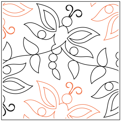 Water Nymph UE – 11.5” Paper Pantograph - Maple Leaf Quilting Company Ltd.