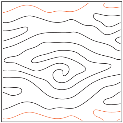 Wood Grain - 9” Paper Pantograph - Maple Leaf Quilting Company Ltd.