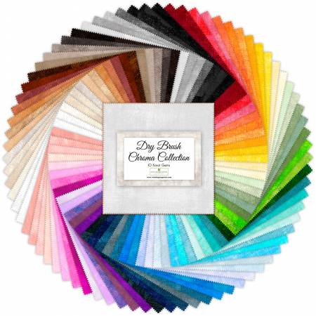 10in Squares Dry Brush Chroma (76pcs/bundle) - Maple Leaf Quilting Company Ltd.