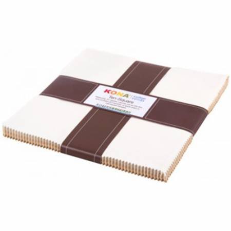 10in Squares Kona Cotton - Not Quite White (42pcs/bundle) - Maple Leaf Quilting Company Ltd.