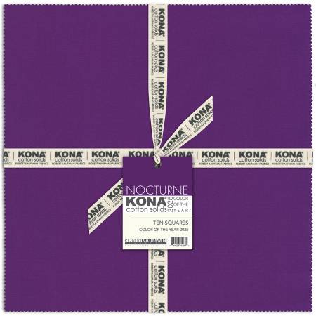 10in Squares - Kona Cotton Solids - COTY 2025 Nocturne (42pc/bundle) - Maple Leaf Quilting Company Ltd.