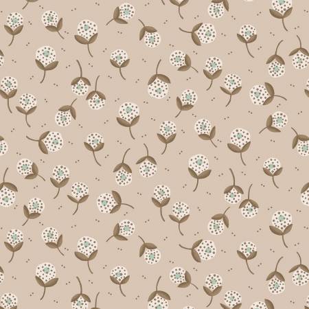 Taupey/Gray Dandelion Orbs 108" Cotton (1125-91) – Sold in UNITS of ¼ metre