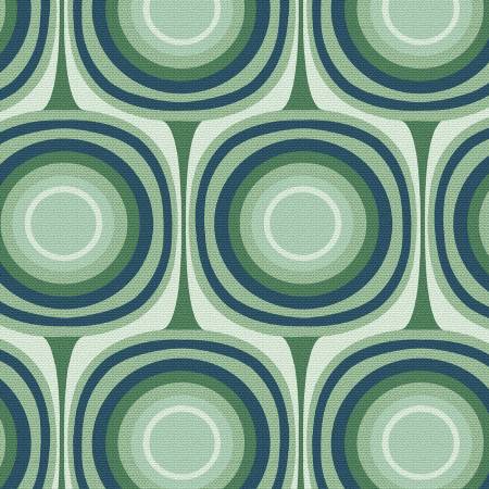 Blue-Green Squircle Design 108" Cotton (1219W-76) – Sold in UNITS of ¼ metre