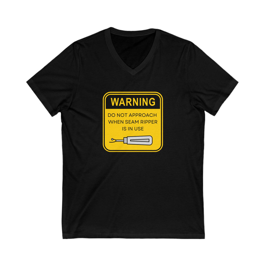 'Warning' | V-Neck Tee