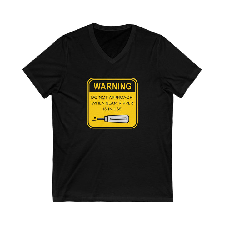 'Warning' | V-Neck Tee