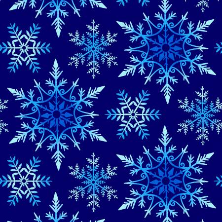 Blue Snowflakes 108