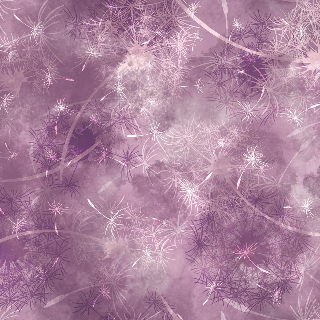 Dandelion Dreams - Mostly Mauve | 108" Cotton