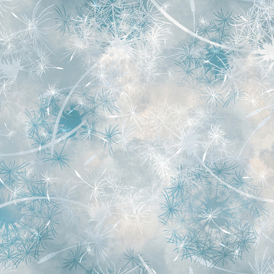 Dandelion Dreams - Airy Aqua | 108" Cotton