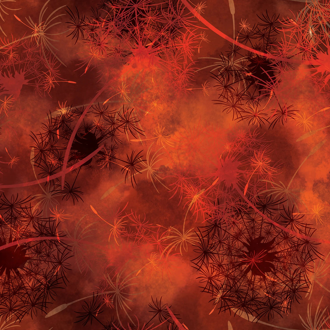 Dandelion Dreams - Sunset Orange | 108" Cotton