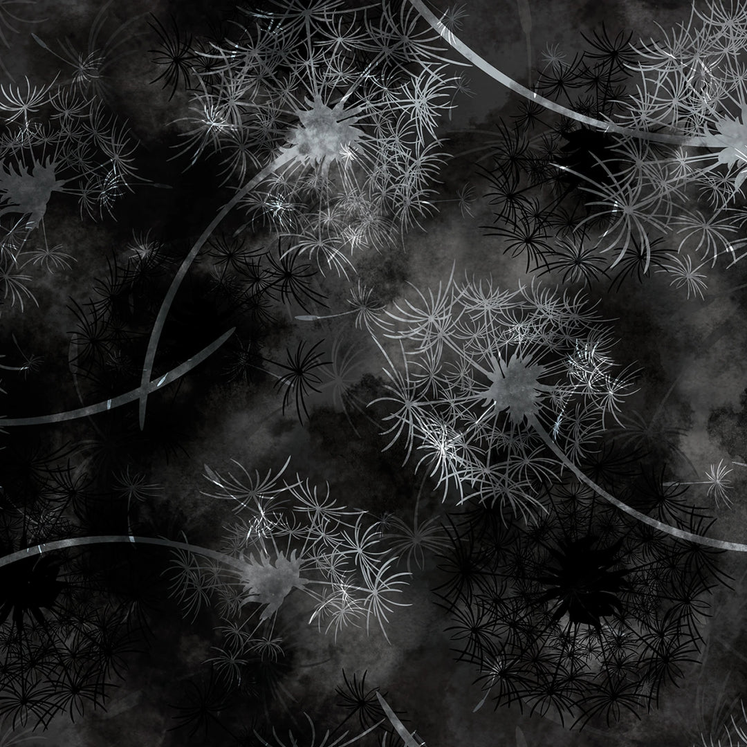 Dandelion Dreams - Raven Black | 108" Cotton