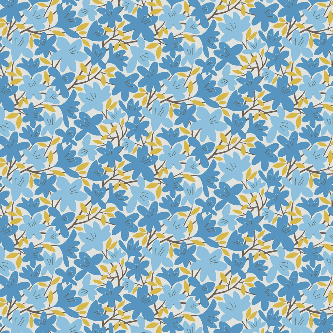 Blooming Color 2 Blue Fat Quarter Bundle | Fat Quarter Package 5pcs (FQBC2BX-BLU)