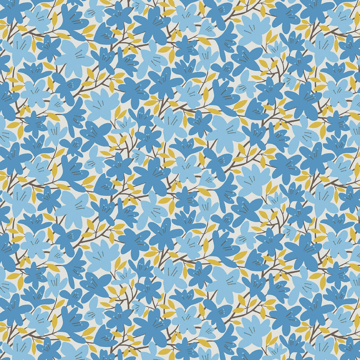 Blooming Color 2 Blue Fat Quarter Bundle | Fat Quarter Package 5pcs (FQBC2BX-BLU)