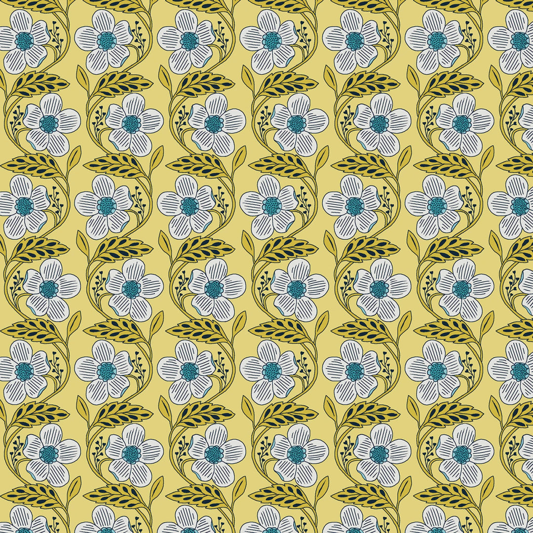 Blooming Color 2 Yellow Fat Quarter Bundle | Fat Quarter Package 5pcs (FQBC2BX-Yel)
