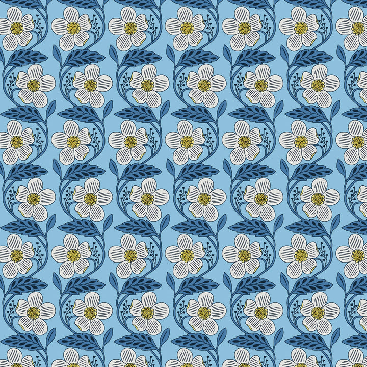 Blooming Color 2 Blue Fat Quarter Bundle | Fat Quarter Package 5pcs (FQBC2BX-BLU)