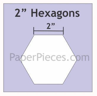 2" Hexagons - 150 Pieces - Large Package (HEX200L) - Maple Leaf Quilting Company Ltd.