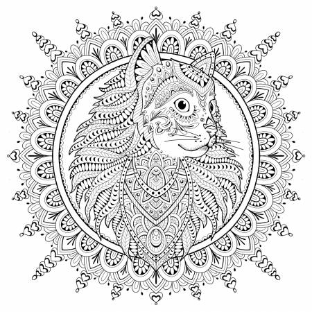 "My Cat Mandala" Colouring Book