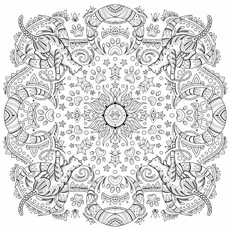 "My Cat Mandala" Colouring Book