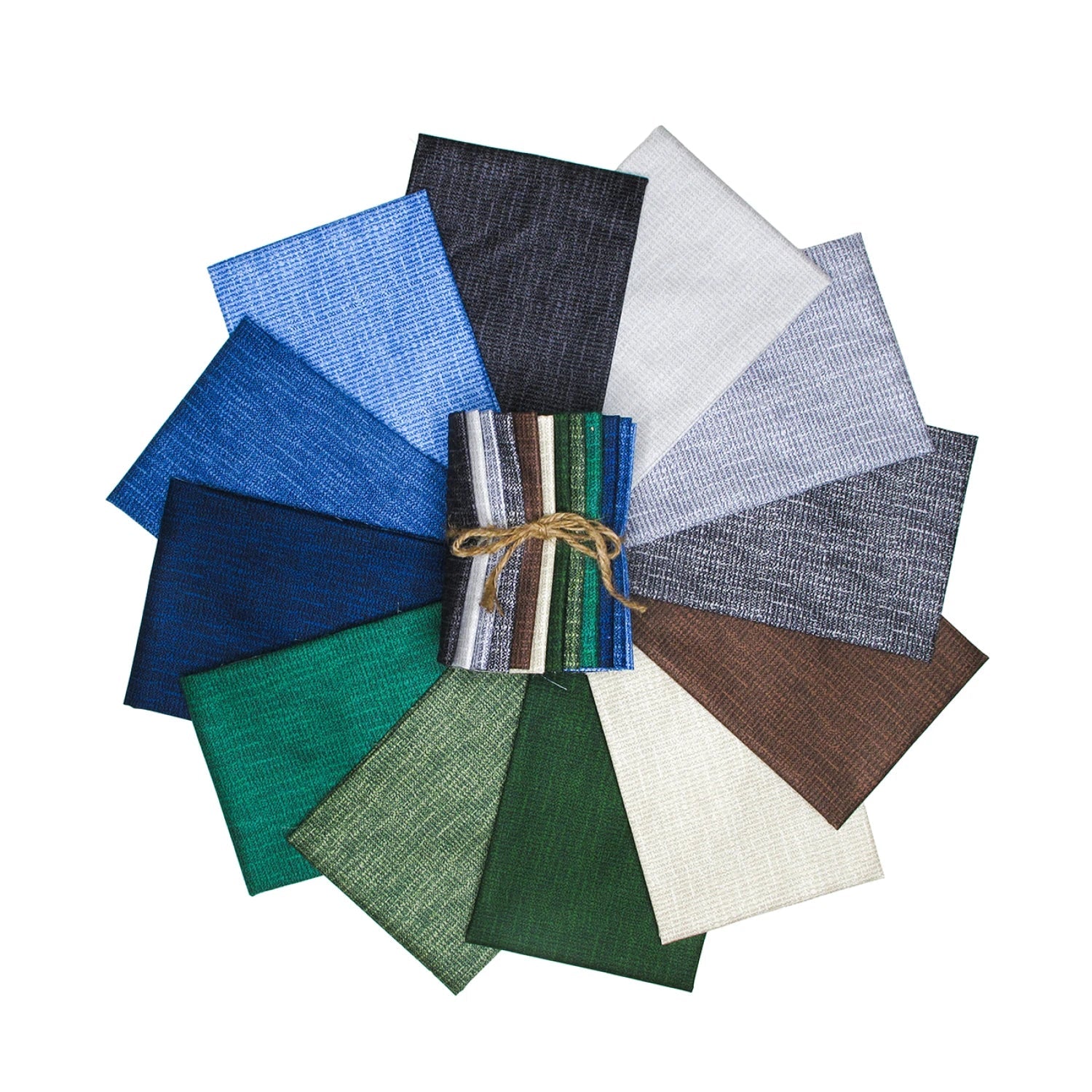 24/7 Tweed by Hoffman Collection - Elements | Fat Quarter Package - 12pcs (X5596FQ - 764) - Maple Leaf Quilting Company Ltd.