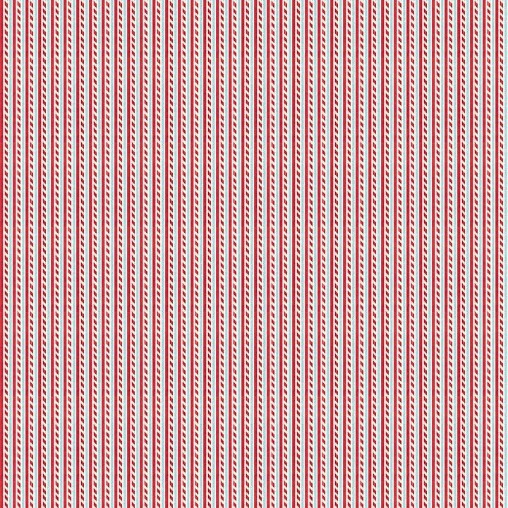 Red Candycane Stripe - Holly Jolly | 43/44" Cotton (28815-10) - Sold in UNITS of ¼ metre