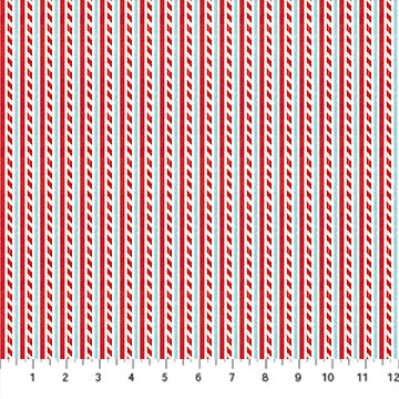Red Candycane Stripe - Holly Jolly | 43/44" Cotton (28815-10) - Sold in UNITS of ¼ metre