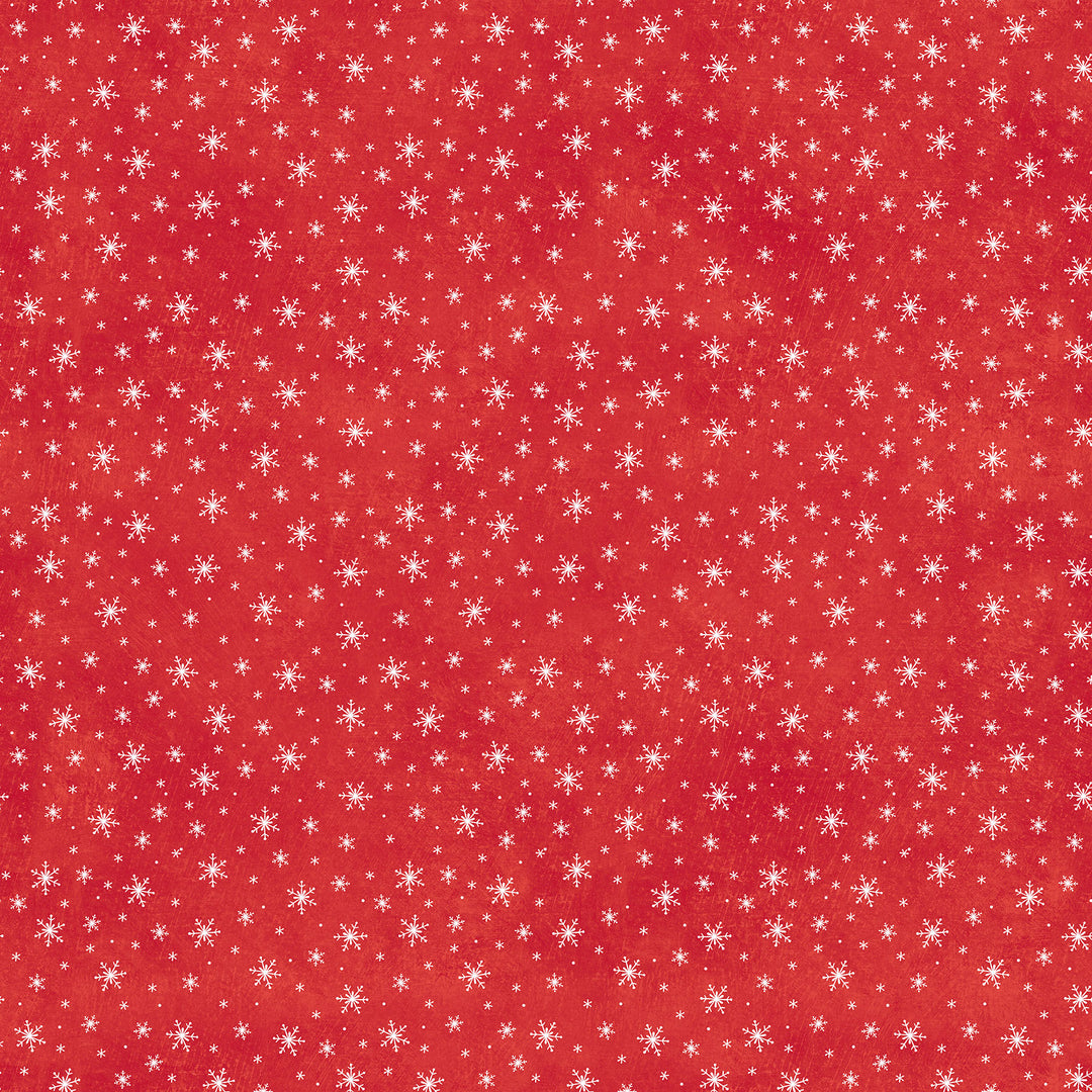 Red Snowflake - Holly Jolly | 43/44" Cotton (28818-24) - Sold in UNITS of ¼ metre
