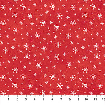 Red Snowflake - Holly Jolly | 43/44" Cotton (28818-24) - Sold in UNITS of ¼ metre