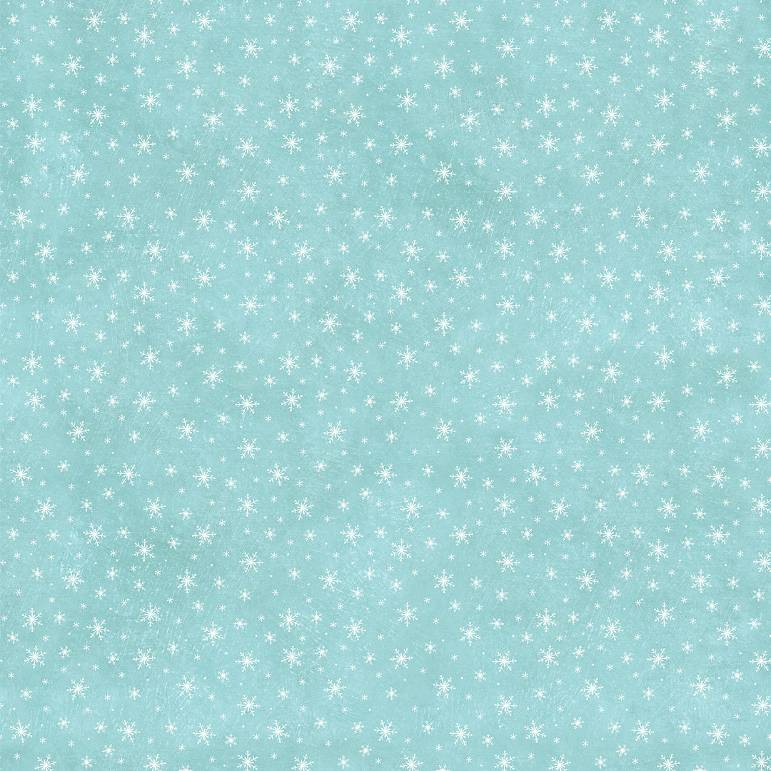 Turquoise Snowflake - Holly Jolly | 43/44" Cotton (28818-64) - Sold in UNITS of ¼ metre