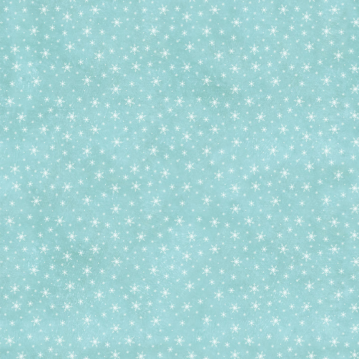 Turquoise Snowflake - Holly Jolly | 43/44" Cotton (28818-64) - Sold in UNITS of ¼ metre