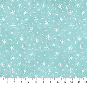 Turquoise Snowflake - Holly Jolly | 43/44" Cotton (28818-64) - Sold in UNITS of ¼ metre