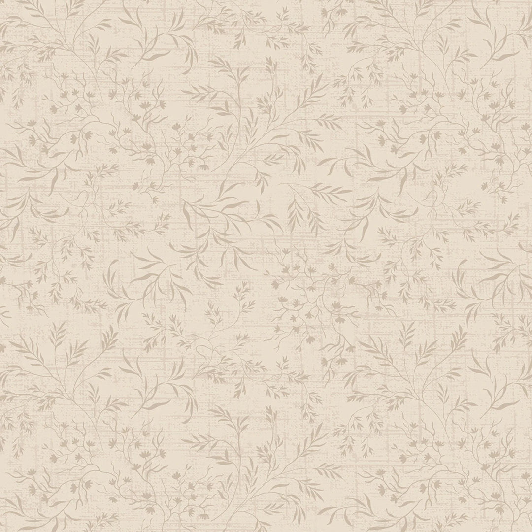 44" Freedom Rings - Cream Vines Cotton (R651381D - CREAM) - Sold in UNITS of 1/4 metre - Maple Leaf Quilting Company Ltd.