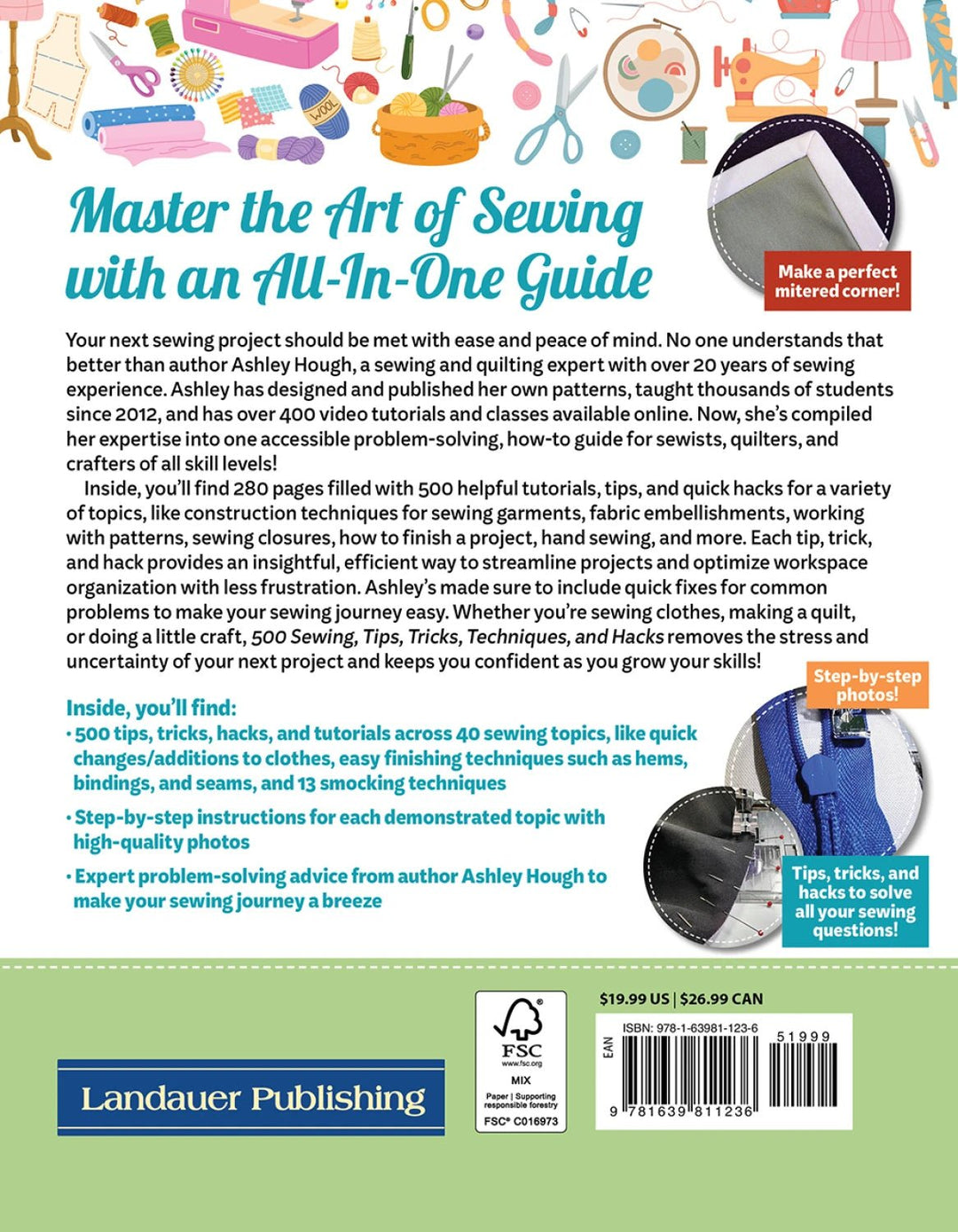 500 Sewing Tips, Tricks, Techniques, and Hacks Must - Have Manual - Maple Leaf Quilting Company Ltd.