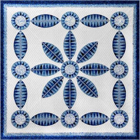 Multi JDJ - Flora Blue Quilt Kit (size: 68