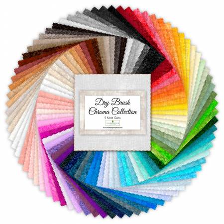 5in Squares - Dry Brush Chroma (76pcs/bundle) - Maple Leaf Quilting Company Ltd.