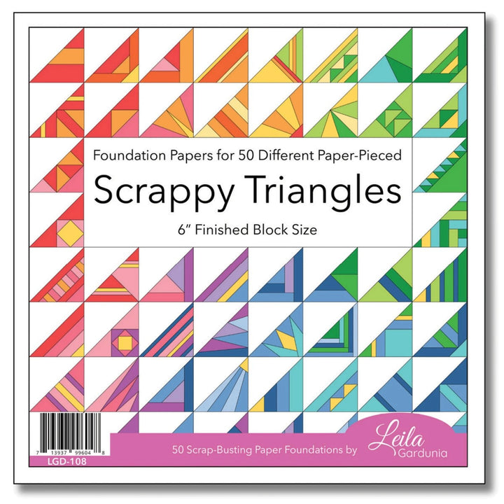 6" Scrappy Triangle Foundation Paper - Piecing Pad (LGD - 108) - Maple Leaf Quilting Company Ltd.