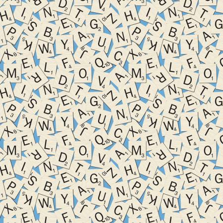 60" Minky Scrabble Toss – Sold in UNITS of ¼ metre - Maple Leaf Quilting Company Ltd.
