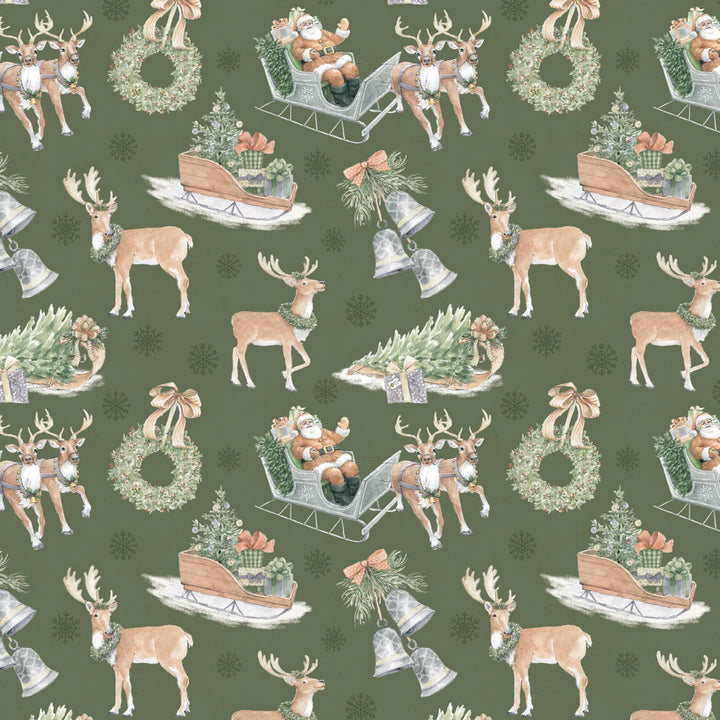Green - Homestead Holidays 44" Wide Cotton (66250401-02) 🇨🇦