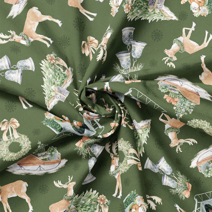 Green - Homestead Holidays 44" Wide Cotton (66250401-02) 🇨🇦