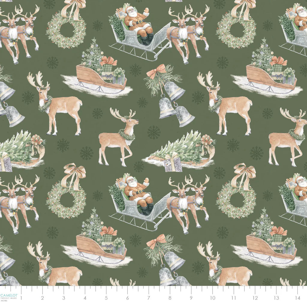 Green - Homestead Holidays 44" Wide Cotton (66250401-02) 🇨🇦