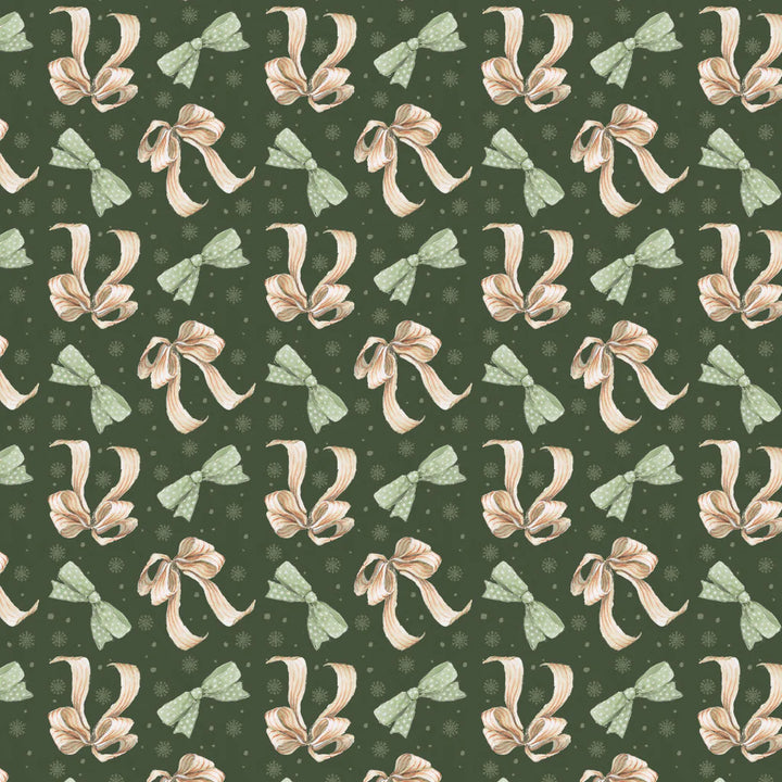 Dark Green - Pretty Bows 44" Wide Cotton (66250403-01) 🇨🇦