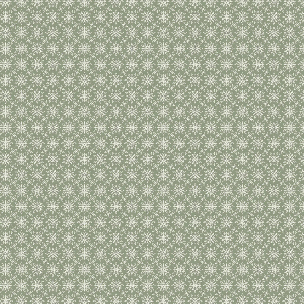 Green - Detailed Snowflakes 44" Wide Cotton (66250405-02) 🇨🇦