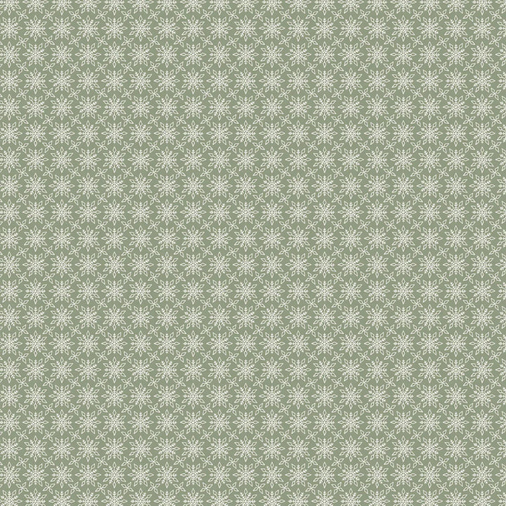 Green - Detailed Snowflakes 44" Wide Cotton (66250405-02) 🇨🇦
